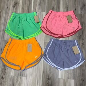 NWT Nike Women's S Running Shorts Dri Fit Athletic Shorts 4 Pair Pink Green Gray
